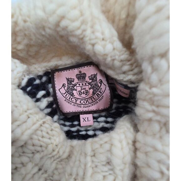 Juicy Couture Striped Wool & Mohair Turtleneck Sweater XL - Picture 4 of 7